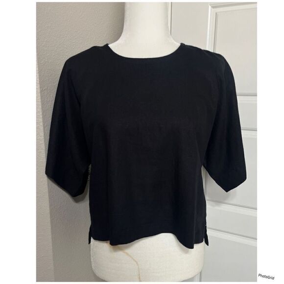 DKNY Linen High-Low Top - Picture 2 of 3